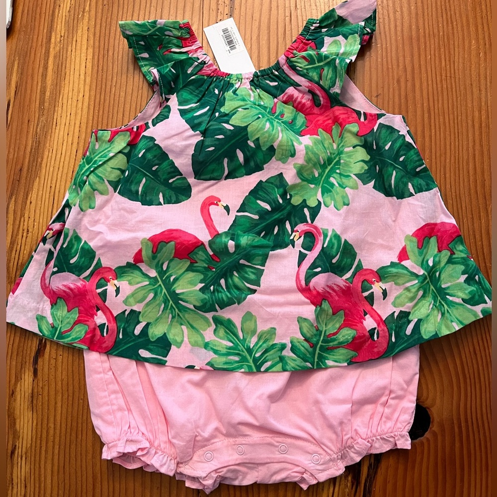 Janie and Jack Tropical Print Romper